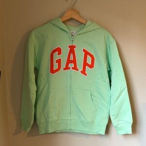 NWT GAP Kids Light Green Zip-Up Hoodie